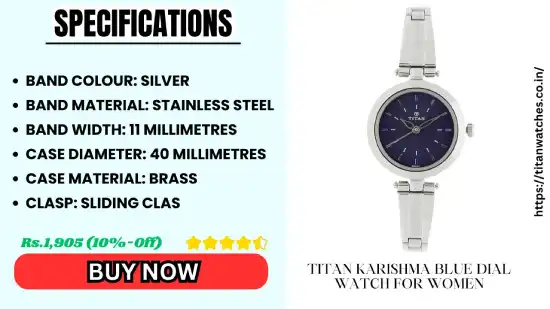 Titan Karishma Blue Dial Watch for Women 