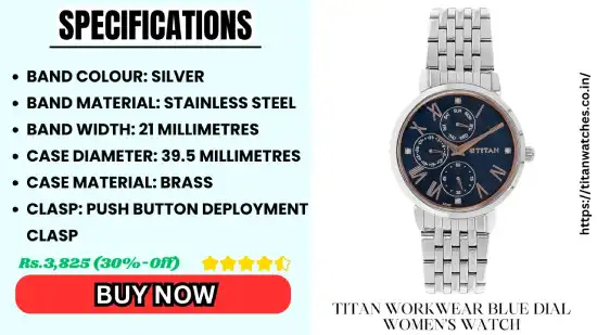  Titan Workwear Blue Dial Women’s Watch